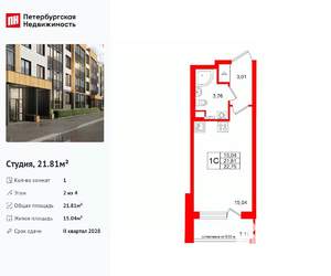 Студия квартира, вторичка, 22м2, 2/4 этаж