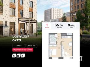 1-к квартира, вторичка, 36м2, 8/10 этаж